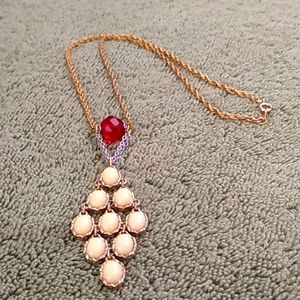 Vintage simulated gems avon ladies dress necklace